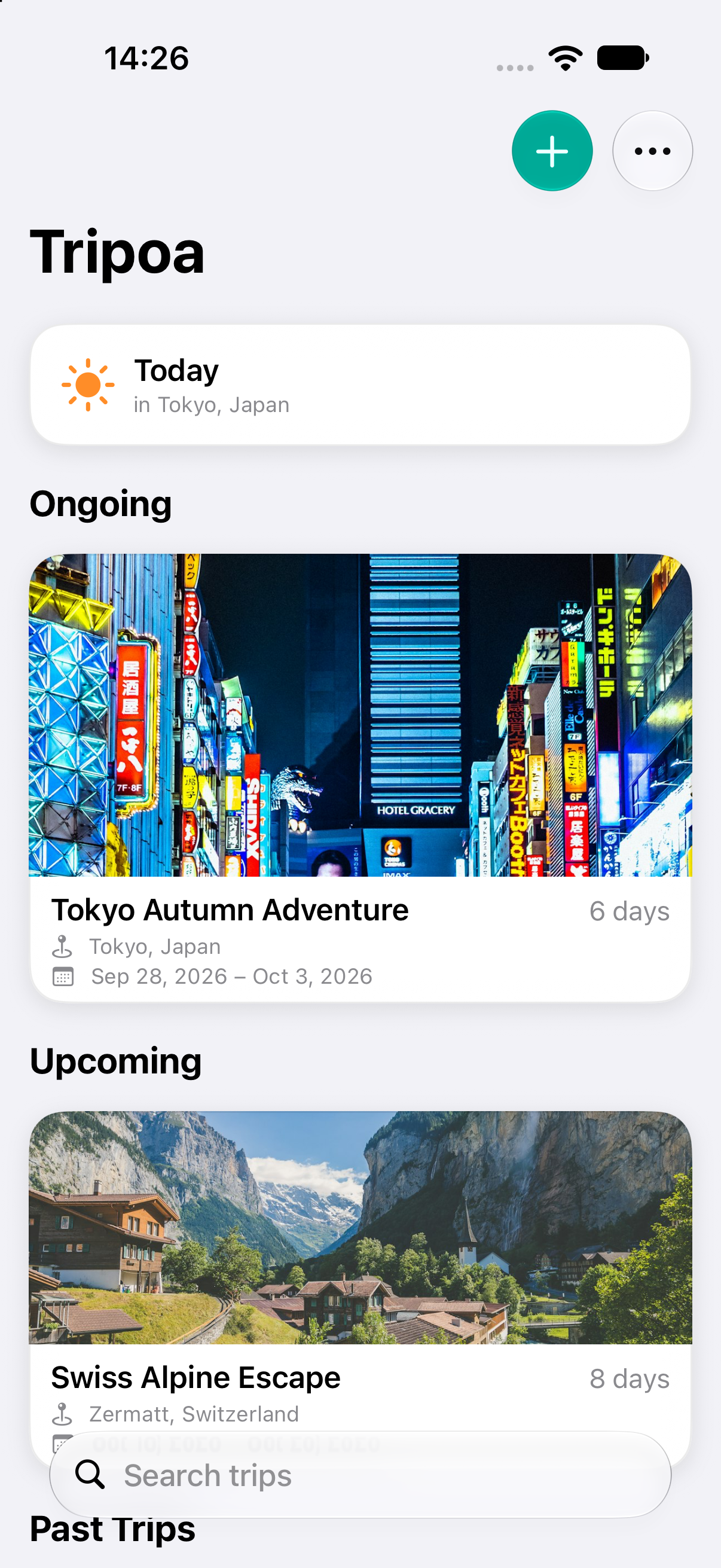 iPhone Trip Catalog